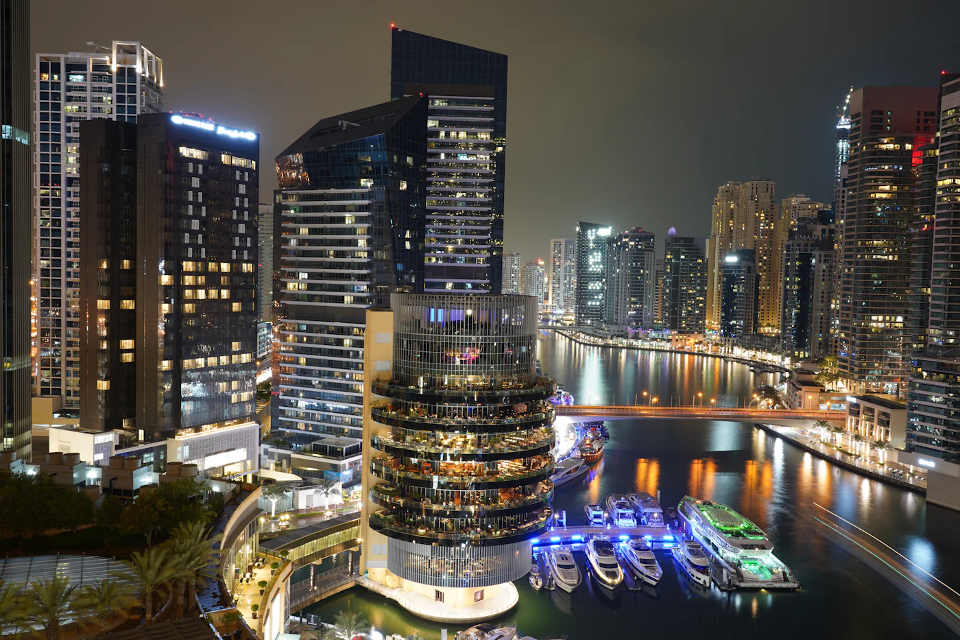 Dubai skyline at night