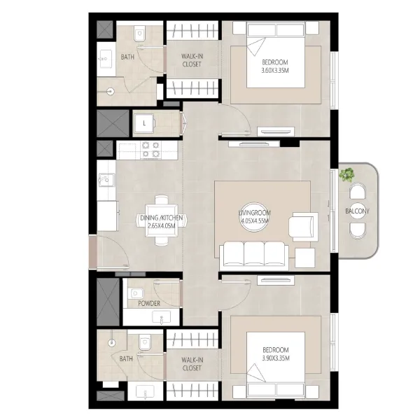 2 bedroom - Unit type A