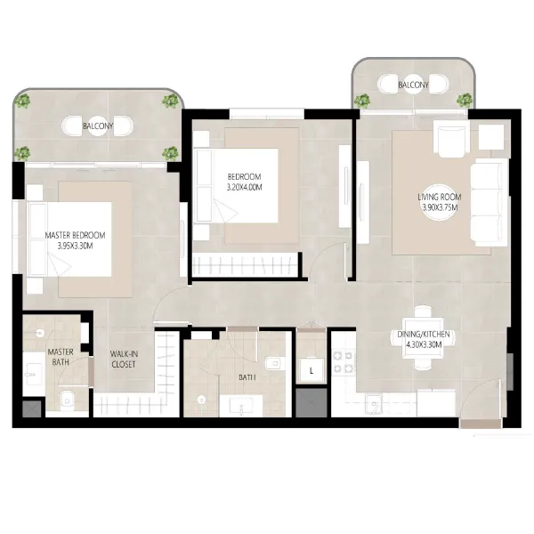 2 bedroom - Unit type C