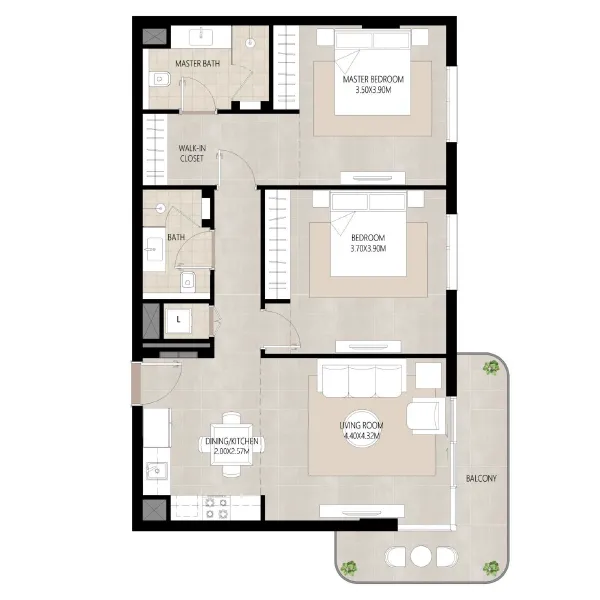 2 bedroom - Unit type D