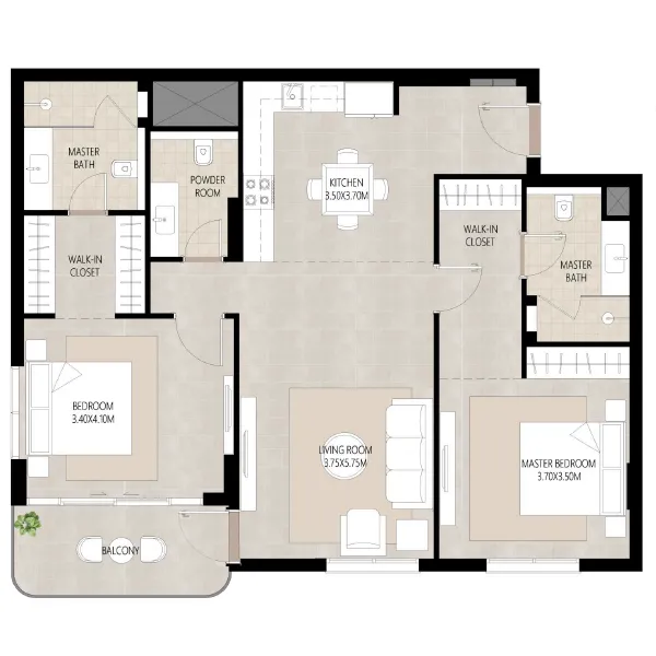 2 bedroom - Unit type F