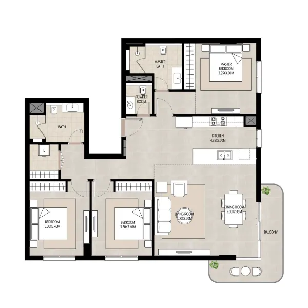 3 bedroom - Unit type B