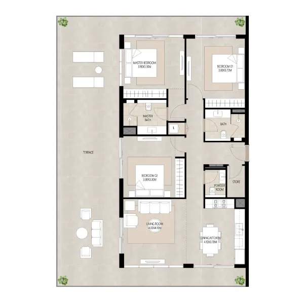 3 bedroom - Unit type C