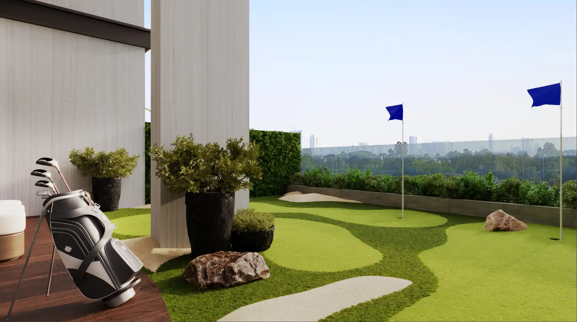 Residents playing golf near Pristine by Zoya