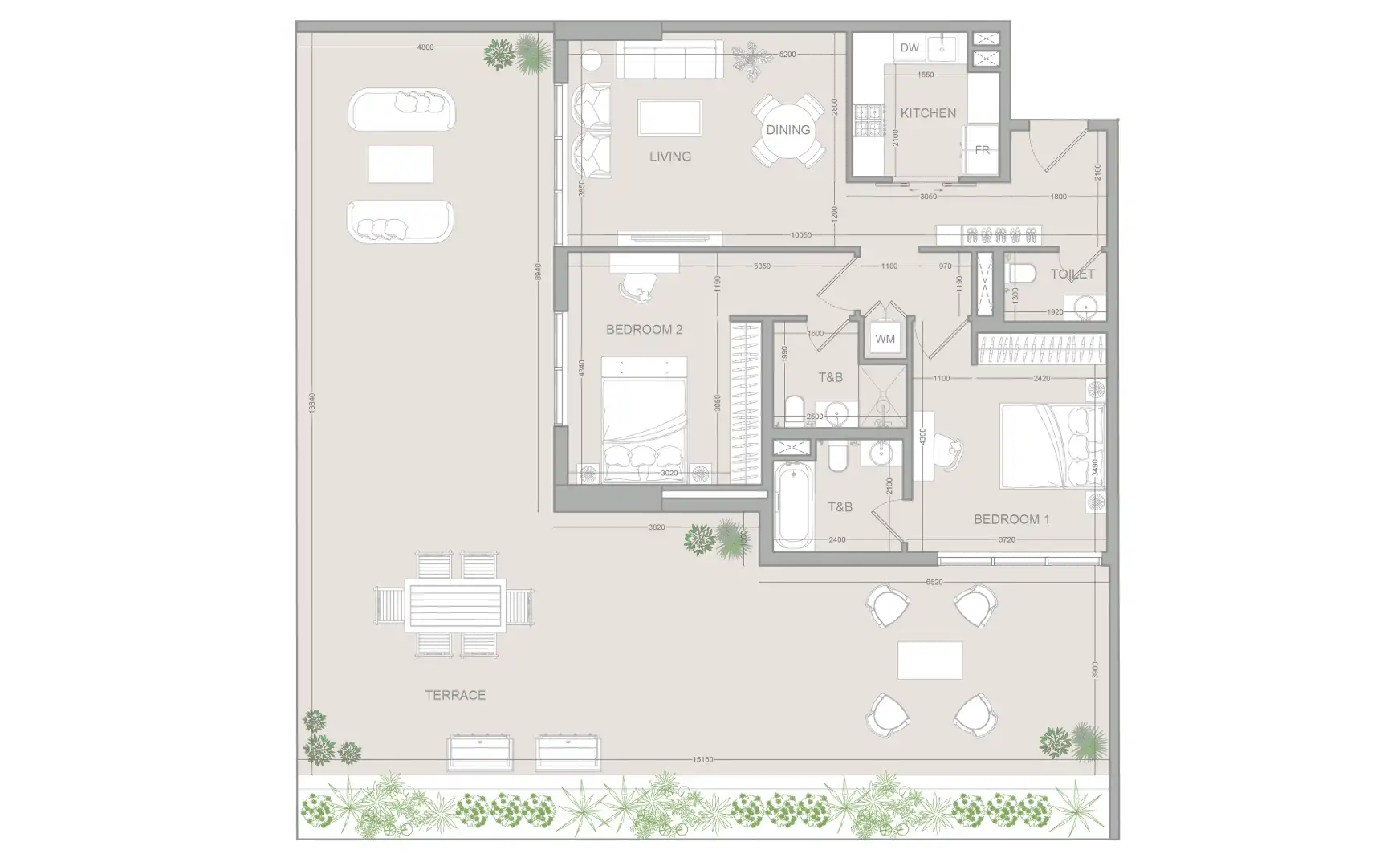 V1stara House 1 Bedroom floor plan