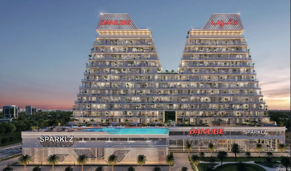Striking architecture of Sparklz Dubai exterior