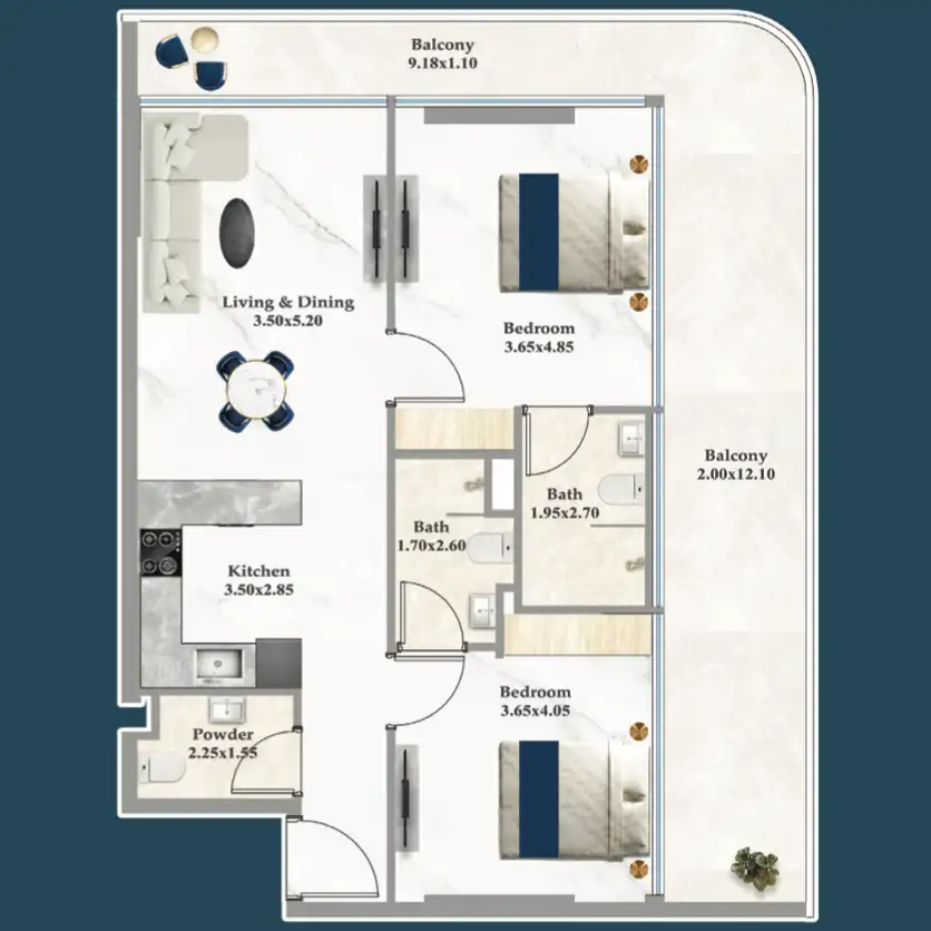 Spacious 1 bedroom layout at Sparklz in Al Furjan