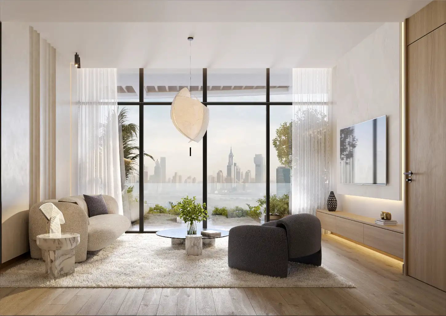 Living Room 1 of La Clé by Maaia in Al Furjan, Dubai