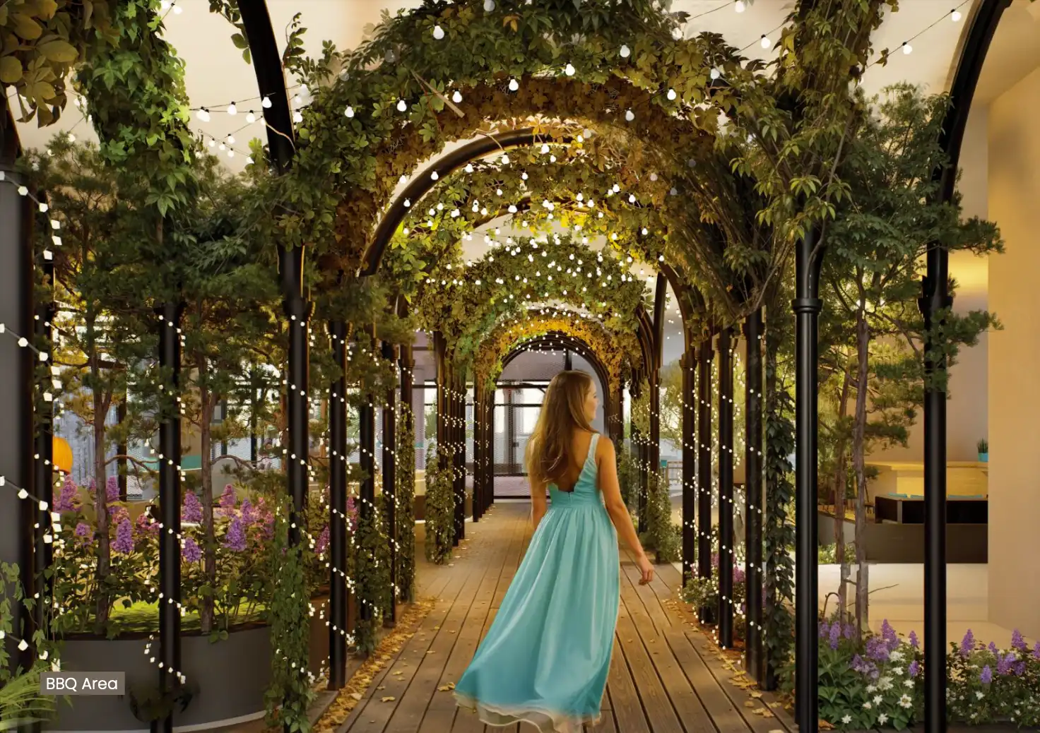 Outdoor BBQ station at Reef 999 Dubai