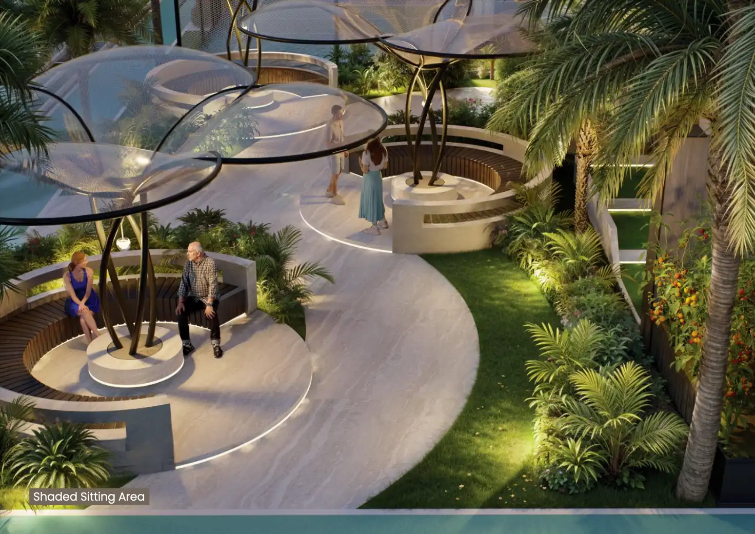 Jogging path at Reef 999 community rooftop