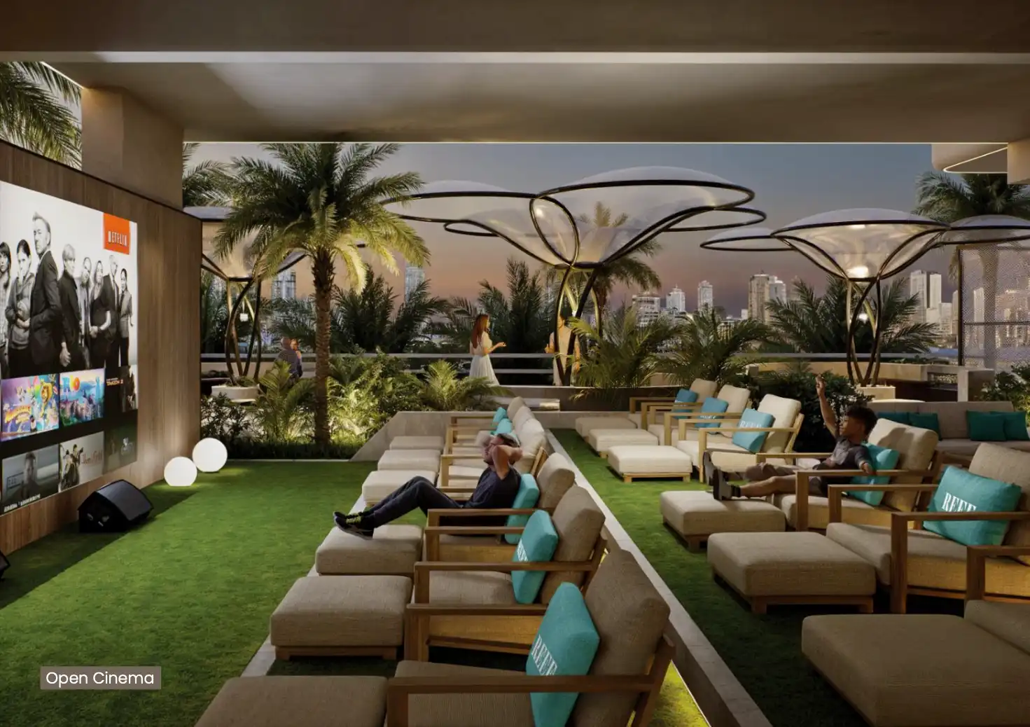 Private cinema room at Reef 999 Dubai