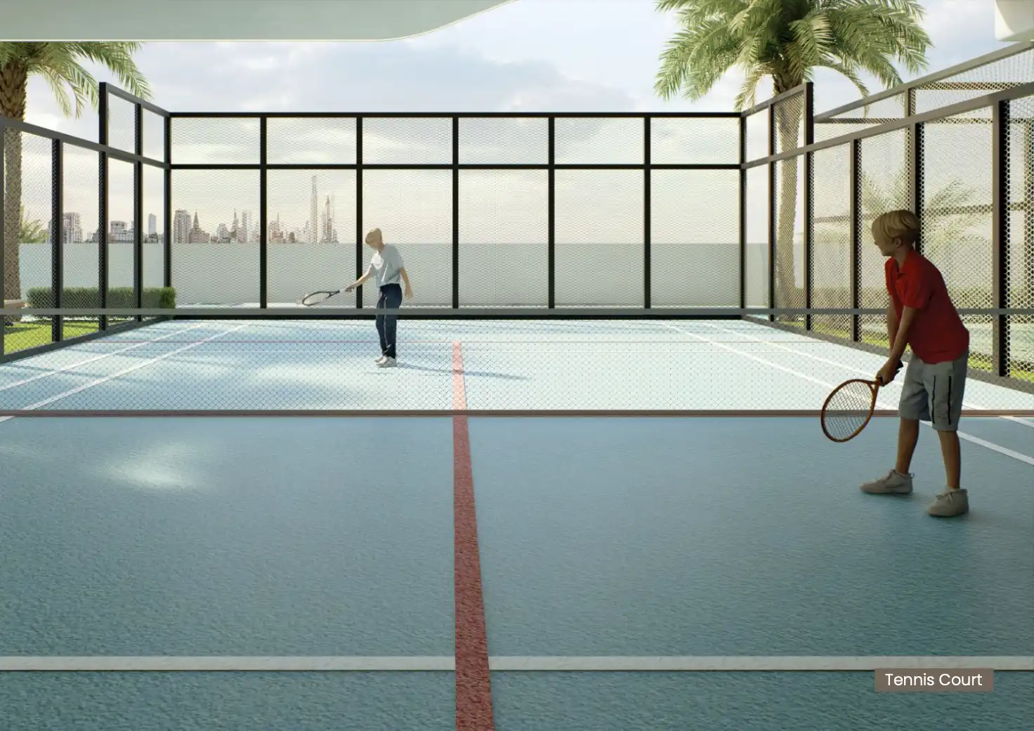 Tennis court at Reef 999 for residents