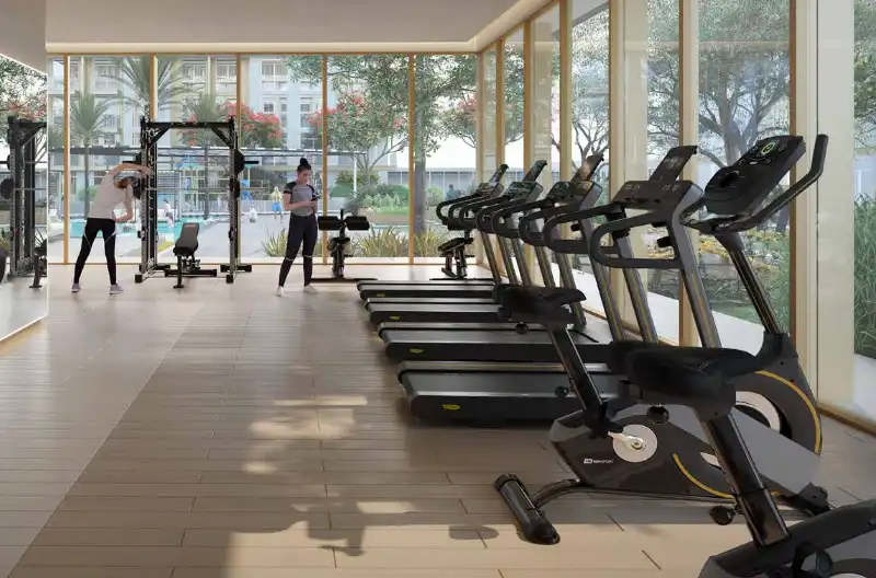 Fully equipped gym at South Square Dubai South