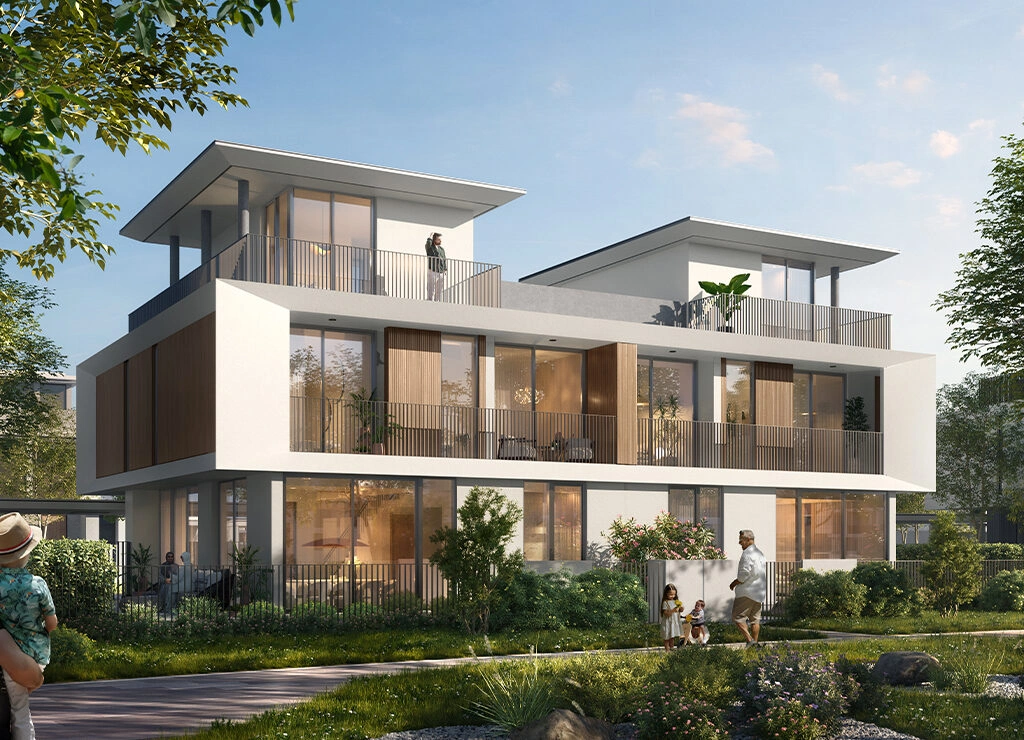 Backyard view of Rivera Villas with patio space