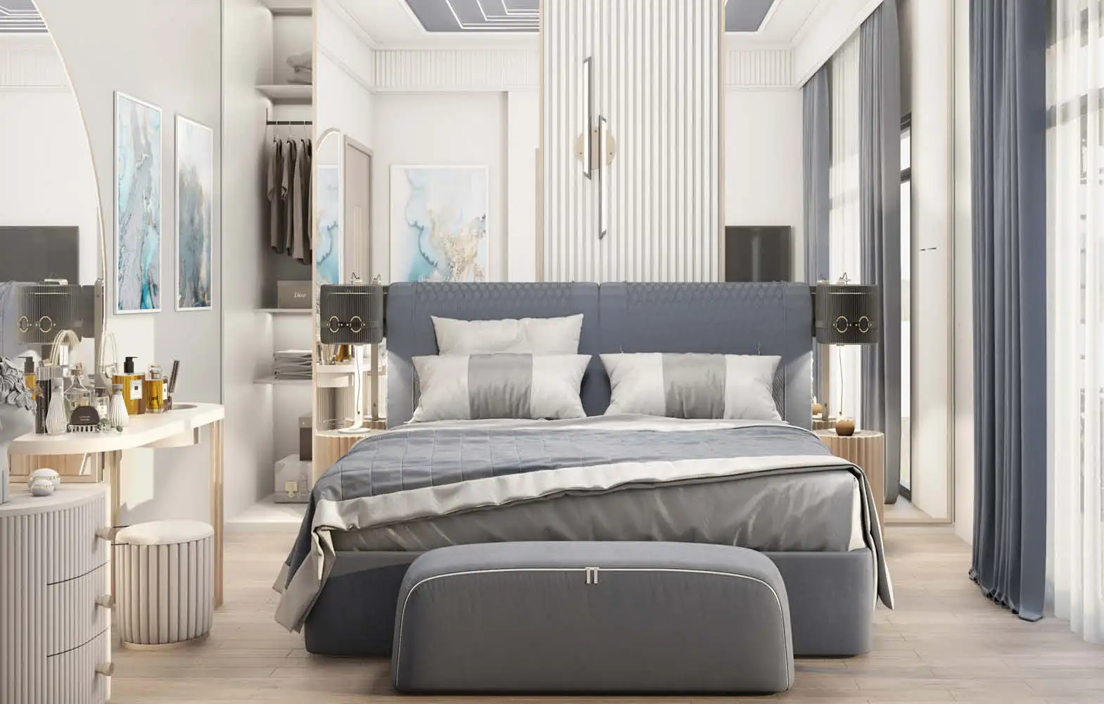 Master bedroom in Nadine I showing elegant finishes and natural light