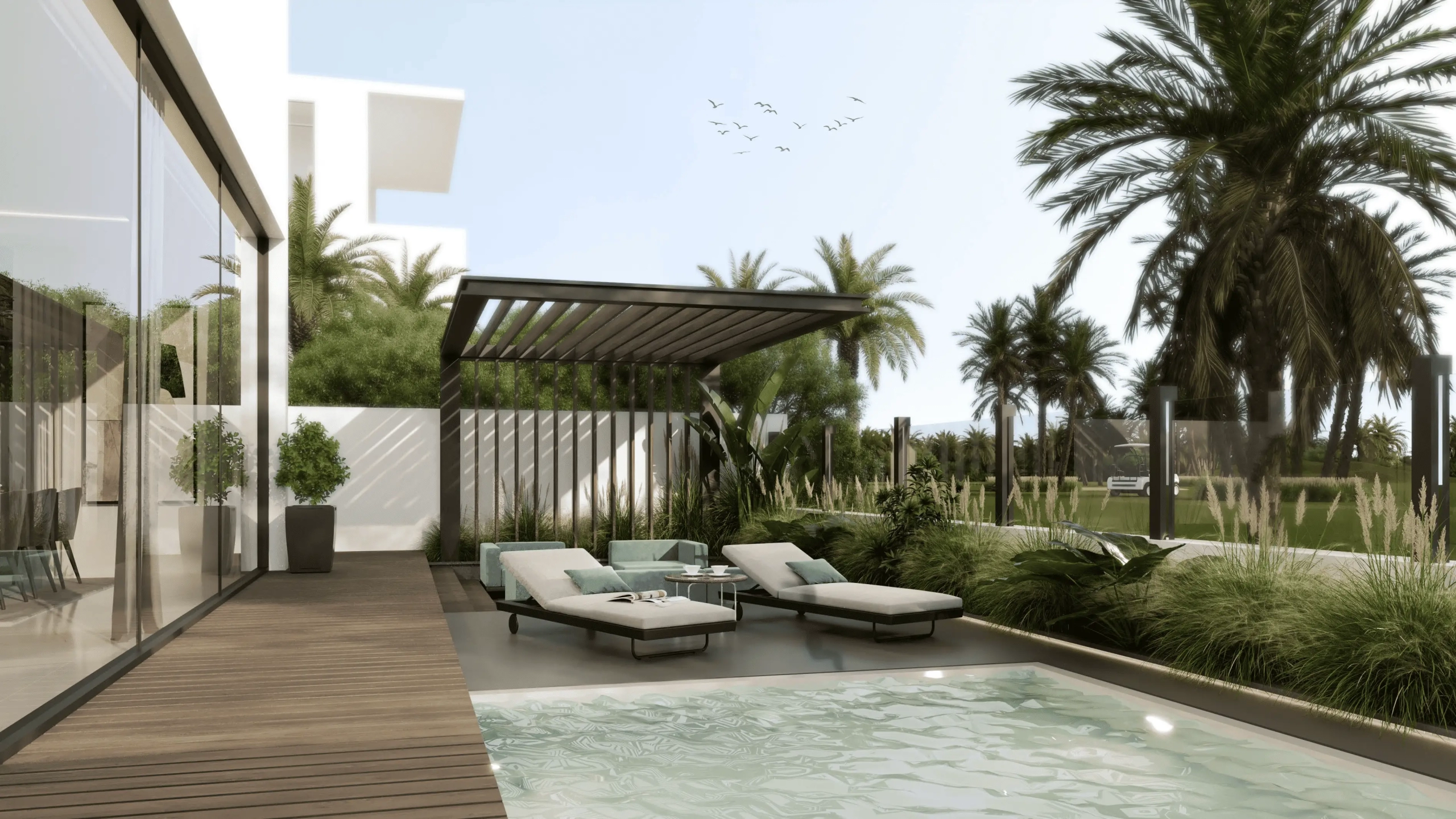 Private villa swimming pool at Terra Residences
