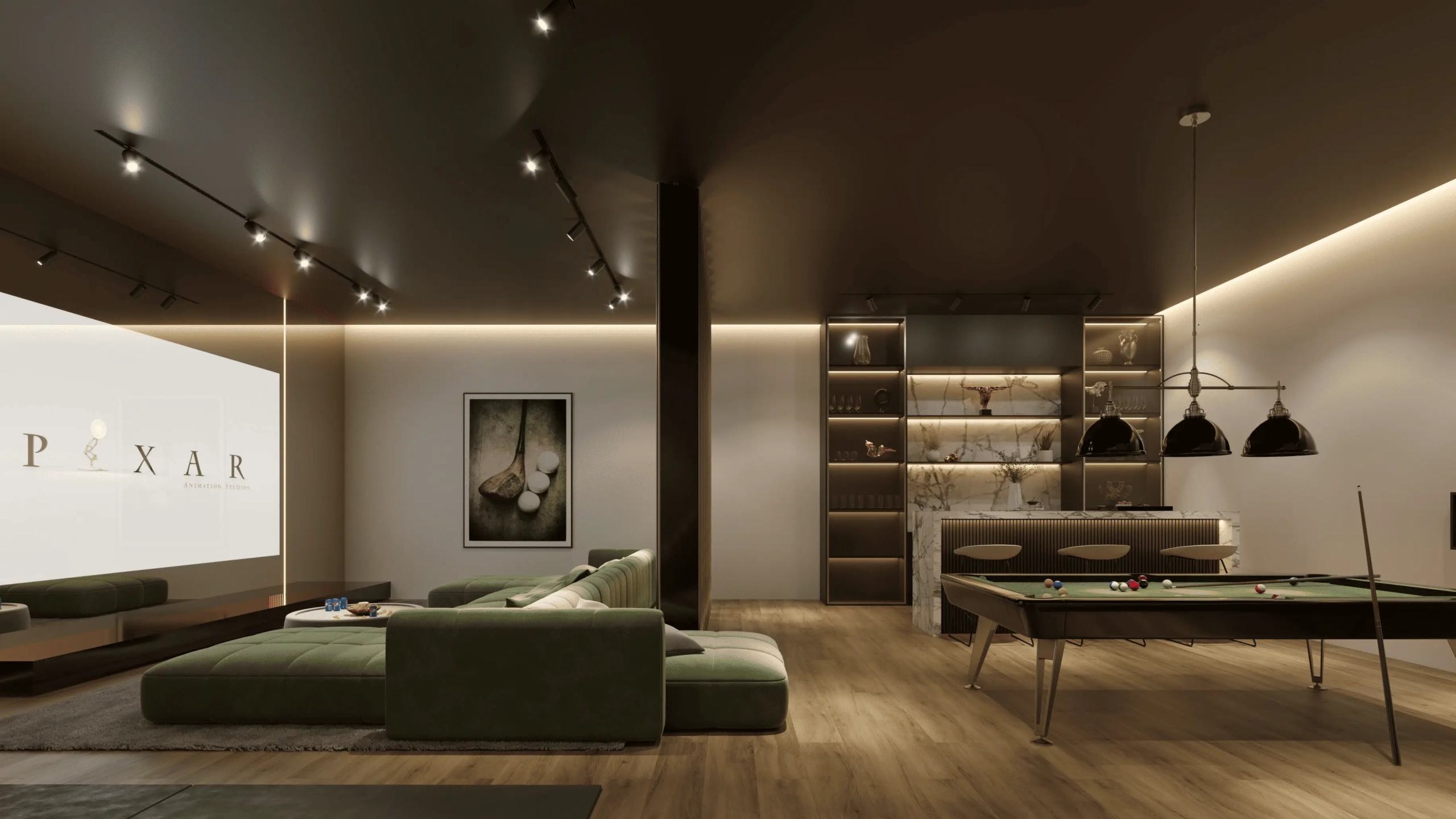 Indoor recreational game zone at Terra Villas