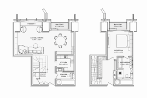 Burj Azizi 2 bedroom apartment floor plan in Dubai