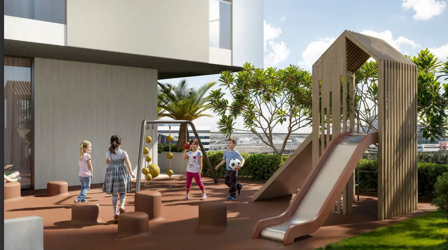 Outdoor kids play area at Lum1nar Dubai