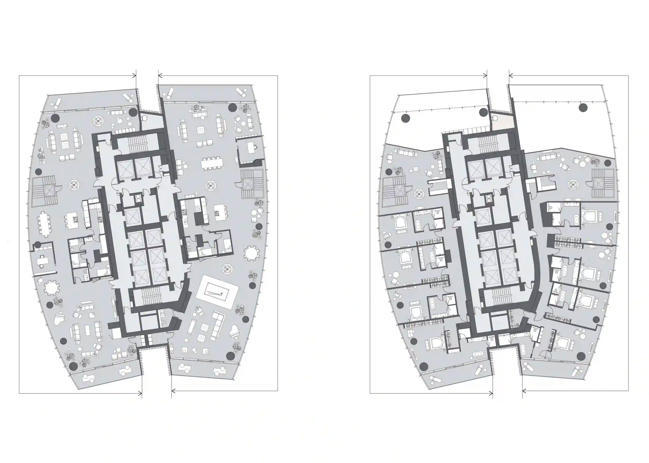 Duplex Sky Mansion floor plan – Six Senses Dubai Marina