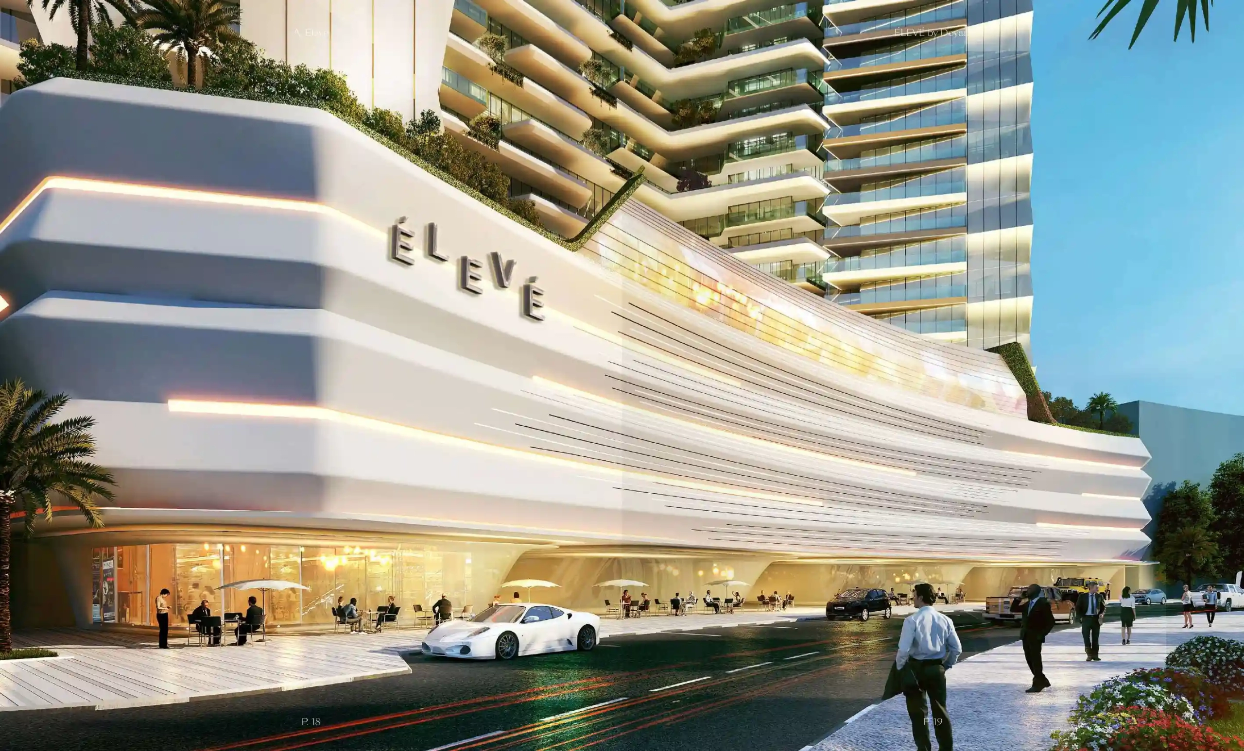 Side exterior view of Eleve by Deyaar in Downtown Jebel Ali