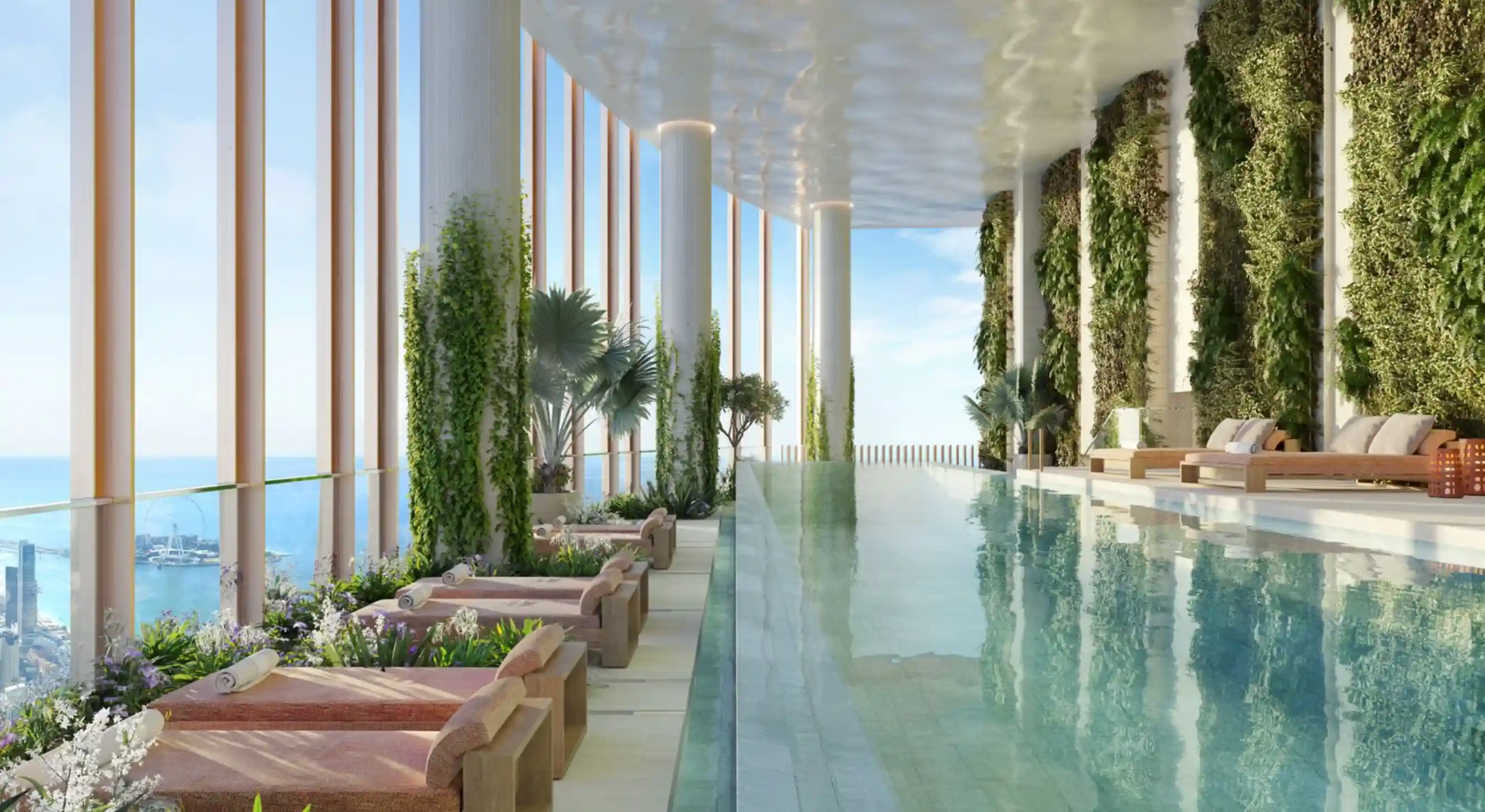 Hydrotherapy pool at Six Senses Residences wellness floor