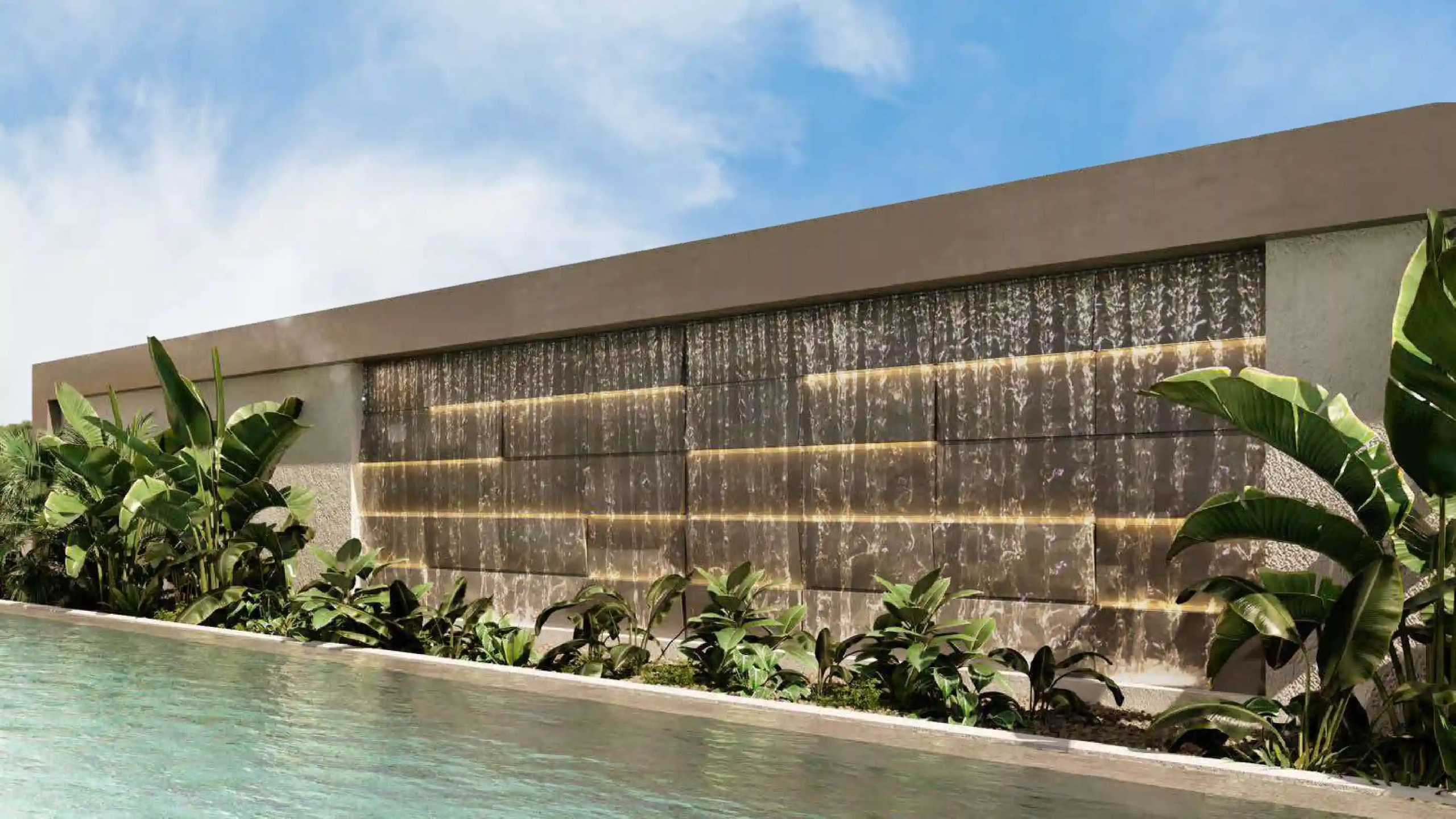 Rooftop infinity pool at Trafford Residences Dubai South