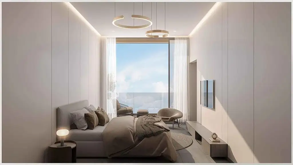 Guest bedroom in Dubai’s Valores Residences